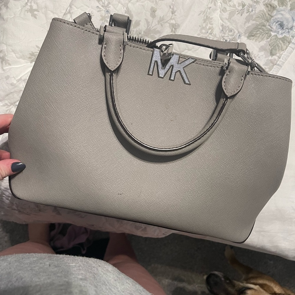 Gray michael kors large crossbody